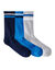 Chaussettes côtelées - lot de 3 paires (bleu)