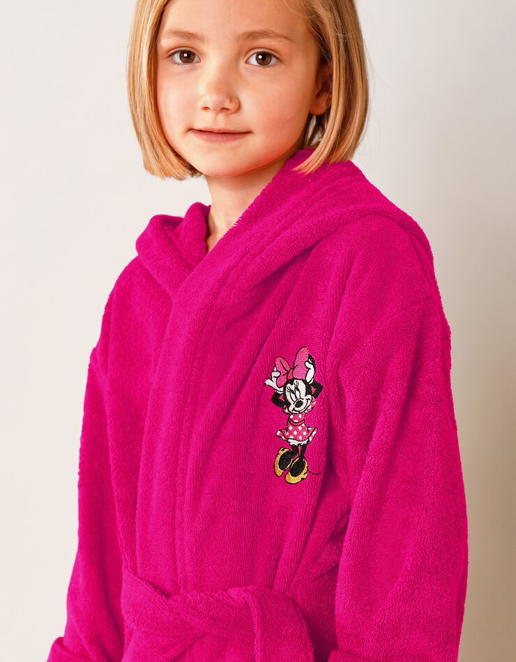 Peignoir enfant à capuche Minnie® Cœur de Disney® (fuchsia) Peignoir enfant à capuche Minnie® Cœur de Disney® (fuchsia)