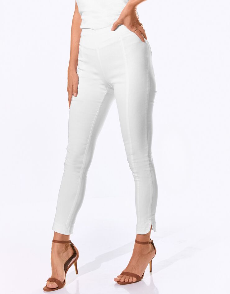 Jegging coupe 7/8ème fuselée ultra strech (blanc) Jegging coupe 7/8ème fuselée ultra strech (blanc)