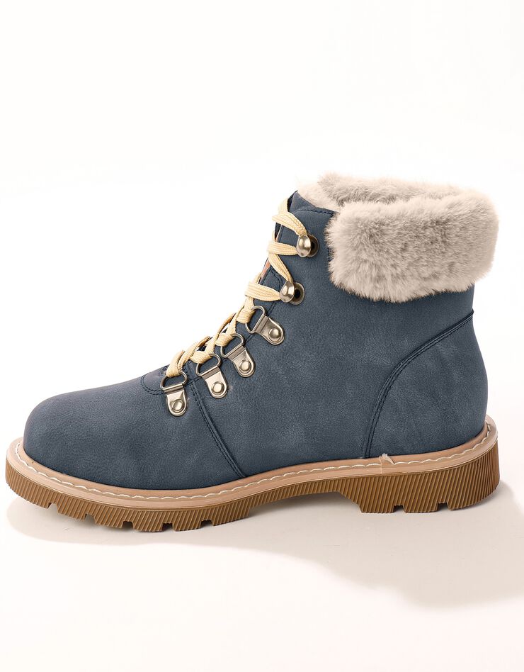 Boots col fourré esprit montagne - marine (marine) Boots col fourré esprit montagne - marine (marine)