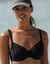 Haut de maillot de bain avec armatures uni Solaro - forme minimiseur (noir)