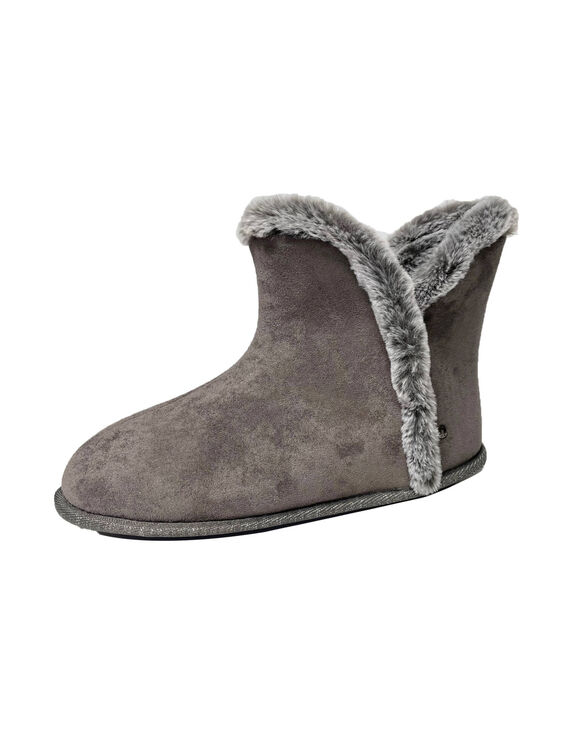 Chaussons bottillons fourrés (gris)