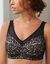 Soutien-gorge minimiseur en dentelle florale - sans armatures (noir)