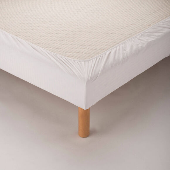 Bande cache-sommier tissu microfibre (blanc)