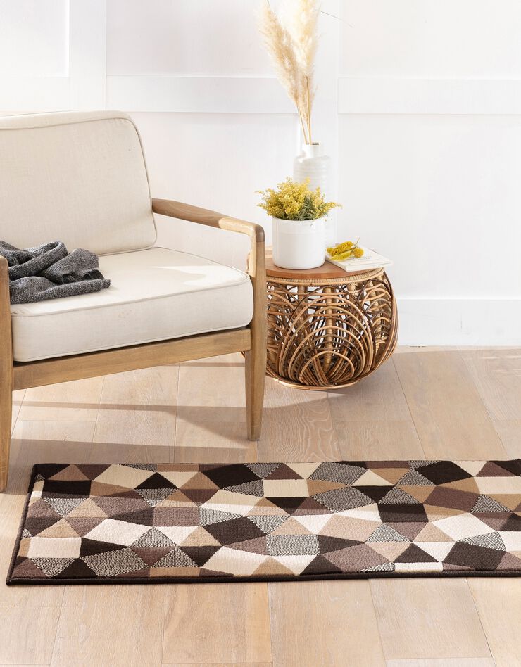 Tapis motif damiers (marron) Tapis motif damiers (marron)