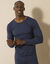Tee-shirt sous-vêtement homme col rond manches longues chaleur modérée - lot de 2 (marine)