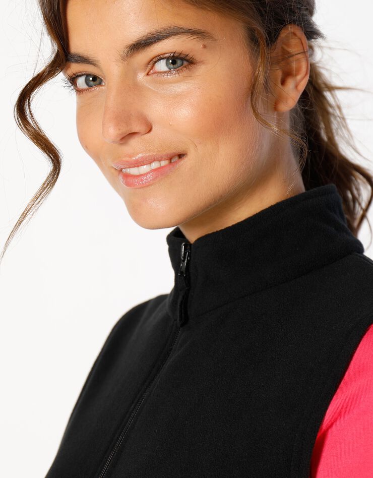 Veste polaire zippée sans manches (noir) Veste polaire zippée sans manches (noir)