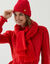 Bonnet en maille, d&eacute;tail coeur brod&eacute; brillant (rouge)