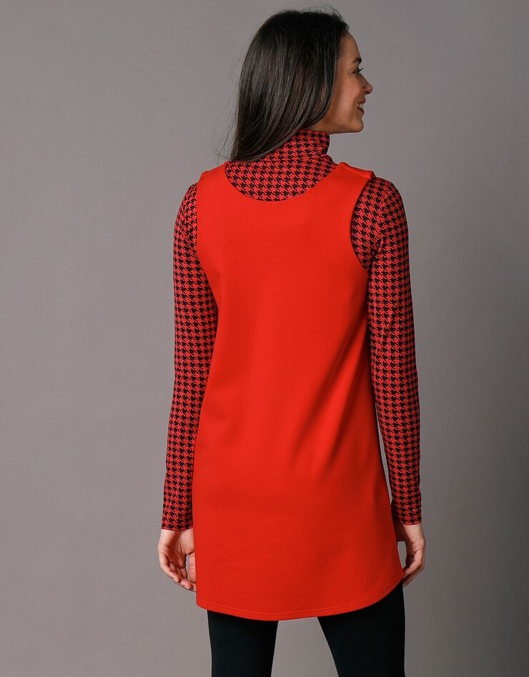 Tunique sans manches unie, maille milano (rouge) Tunique sans manches unie, maille milano (rouge)