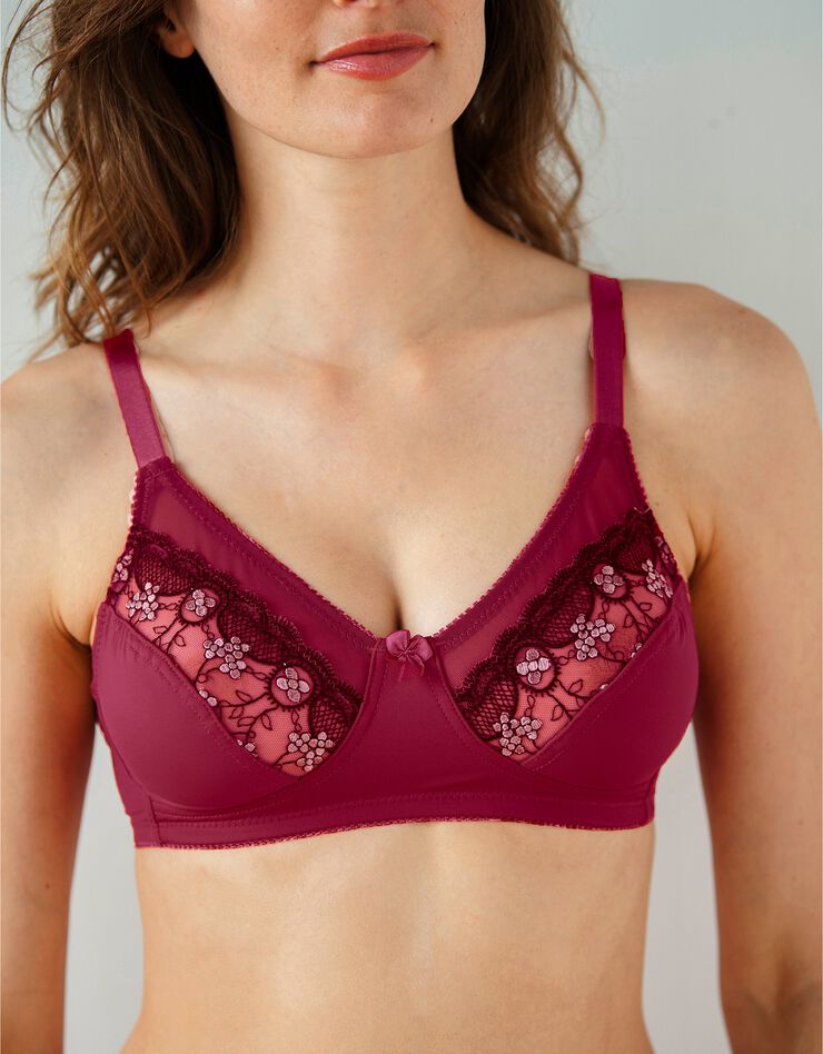 Soutien-gorge grand maintien microfibre Caminata - sans armatures (cerise)
