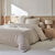 Linge de lit uni percale (sable)