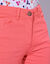 Pantalon effet ventre plat, coton stretch (corail)