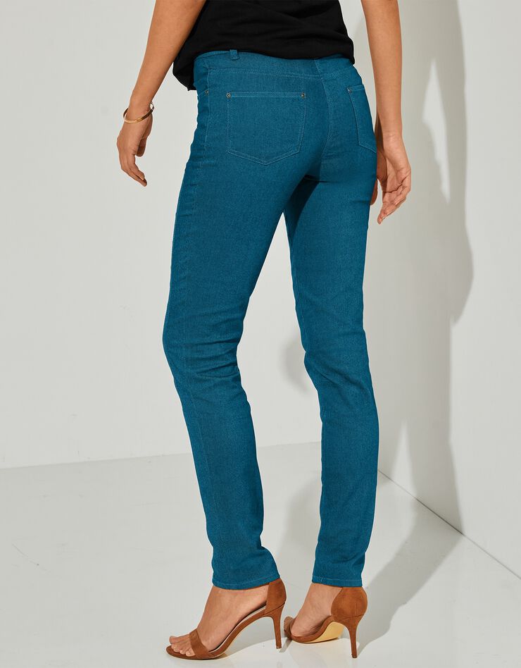 Pantalon stretch coutures affinantes (bleu paon) Pantalon stretch coutures affinantes (bleu paon)