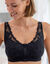 Soutien-gorge microfibre effet foulard ouvert devant, sans armatures. (noir)