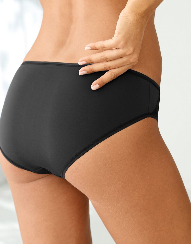 Culotte microfibre forme midi – Lot de 2 (noir) Culotte microfibre forme midi – Lot de 2 (noir)