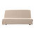 Housse clic-clac standard matelassée coton bachette uni (sable)