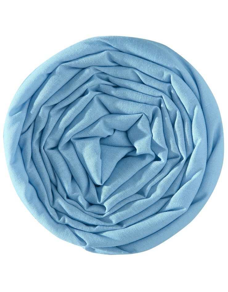 Drap-housse uni sommier articulé flanelle bonnets 26 cm (ciel)