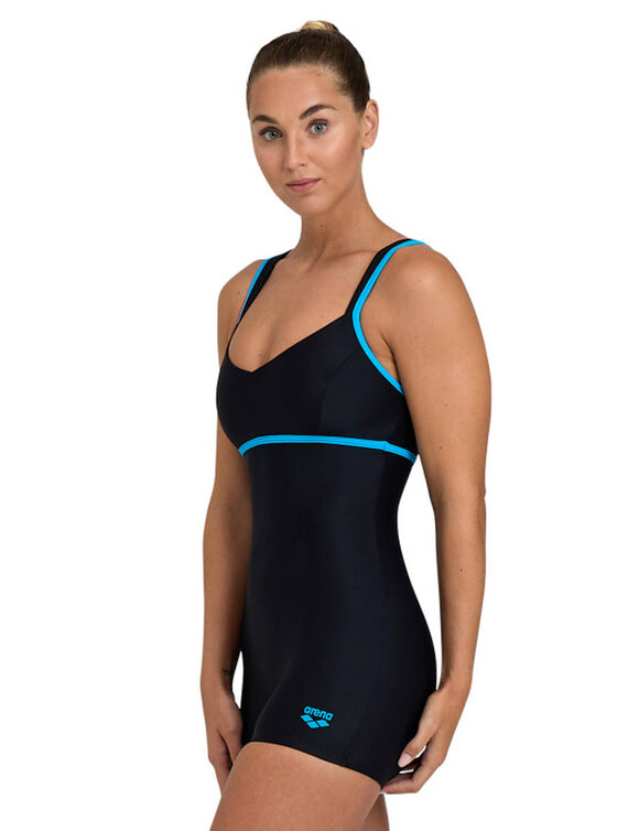 Combishort de bain Venus (noir / turquoise)