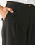Pantalon droit large, uni (noir)