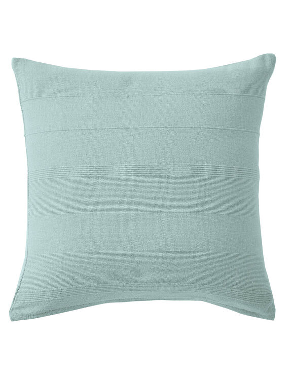 Housse coussin unie coton tissage artisanal - lot de 2 (céladon)
