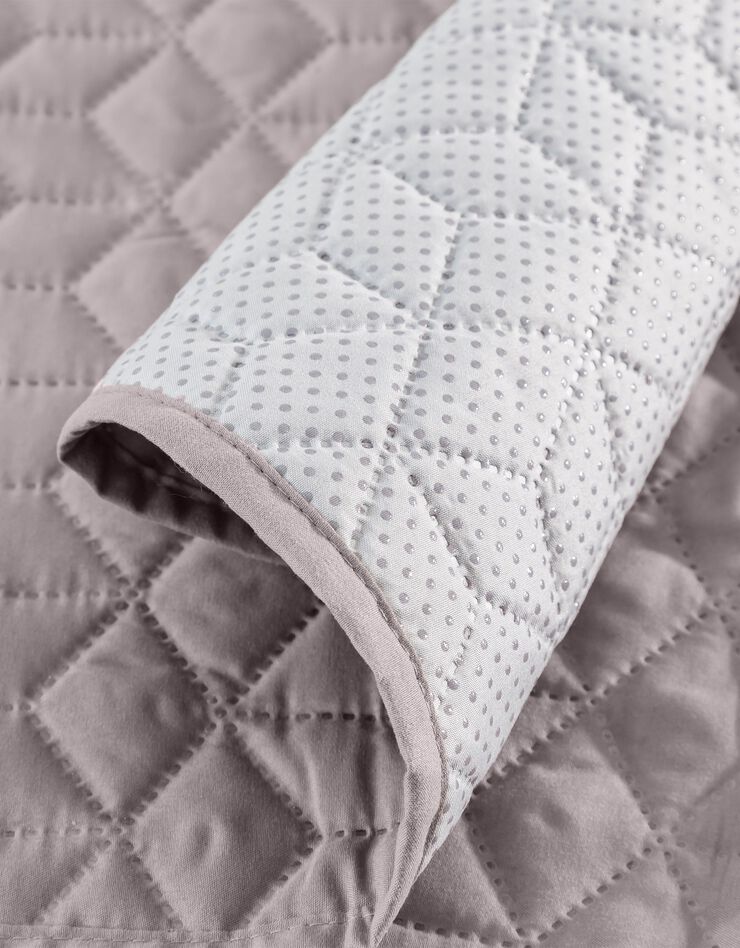 Protège-salon antiglisse microfibre matelassé (taupe)