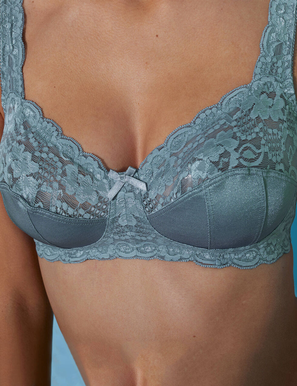 Haut Gainant, Dentelle, Sans Armatures, Bretelles Réglables, Noir