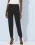 Pantalon cargo, maille milano (noir)
