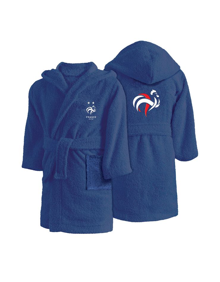 Peignoir de bain enfant FFF® personnalisable (bleu) Peignoir de bain enfant FFF® personnalisable (bleu)