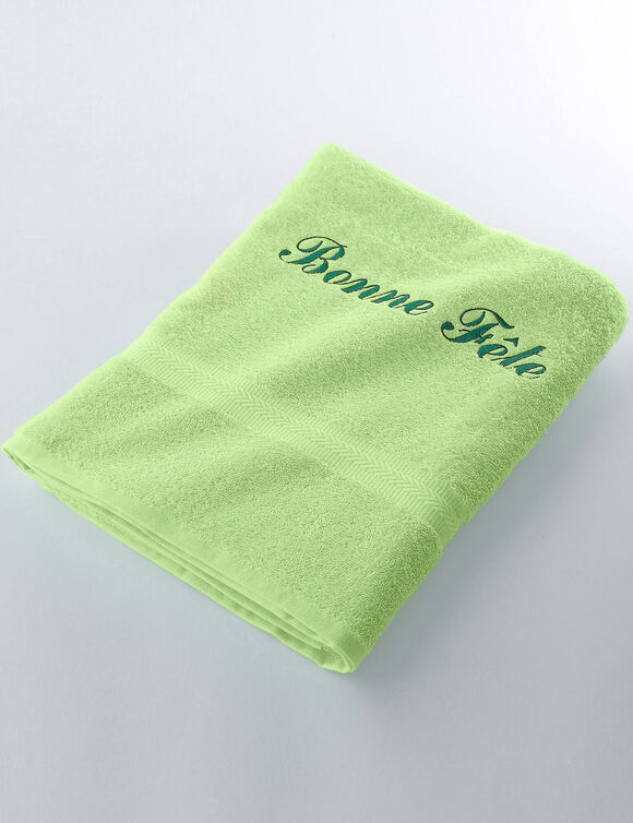 Collection serviettes de bain personnalisables confort moelleux (anis)