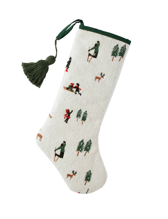 Chaussette de No&euml;l d&eacute;corative (vert)