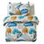 Parure de lit Palma imprimée feuilles de palmier en coton (blanc)