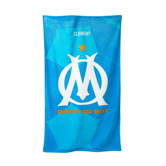 Drap de bain OM&reg; &agrave; personnaliser, &eacute;ponge et velours coton - 320g/m2  (bleu)