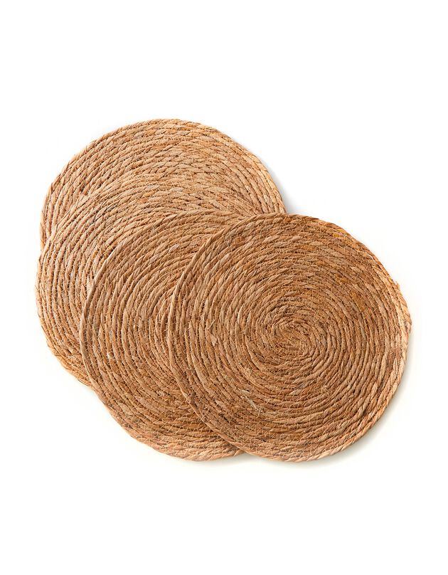 Set de table rond jute natuel - lot de 4 (naturel)