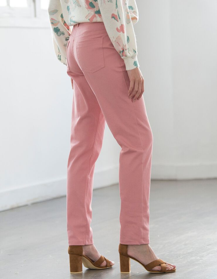 Pantalon twill coupe mom découpes fantaisie (bois de rose) Pantalon twill coupe mom découpes fantaisie (bois de rose)