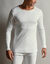 T-shirt sous-v&ecirc;tement homme col rond manches longues chaleur douce - lot de 2 (blanc)