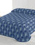 Couette microfibre micro imprimé palmiers 200 g/m² (bleu)