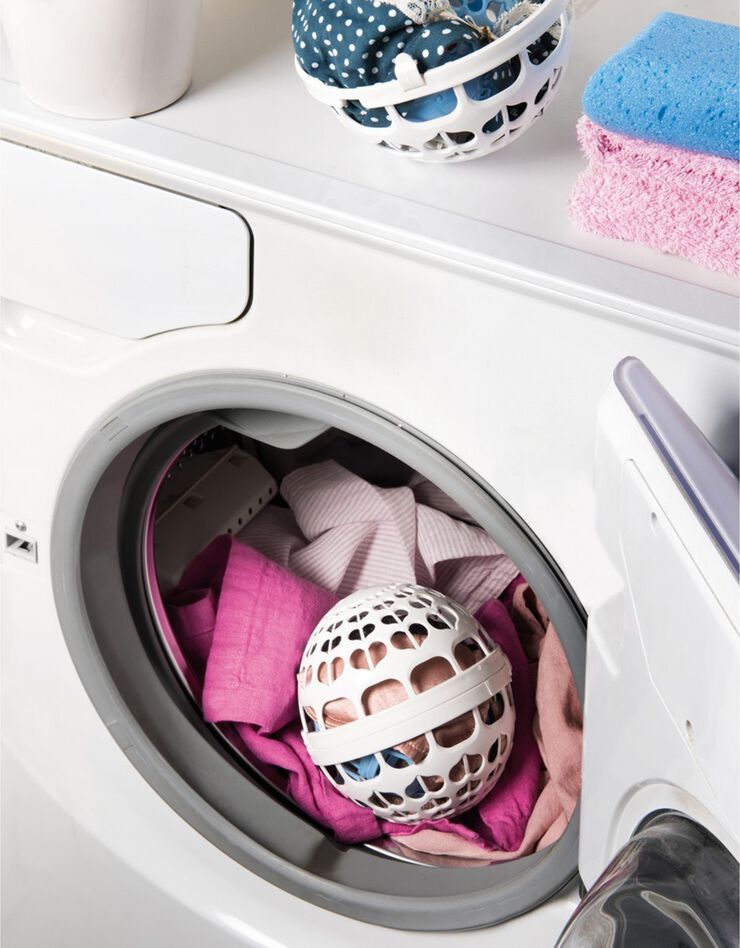 Boule de lavage soutien-gorge (blanc / bleu)
