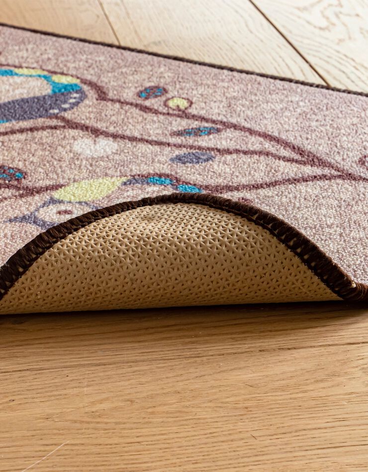 Tapis cuisine beige imprimé chouettes (beige) Tapis cuisine beige imprimé chouettes (beige)