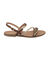 Sandales plates en cuir, Batresse (marron)