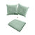 Couvre-lit et taies matelassés unis Amandine (vert sauge)