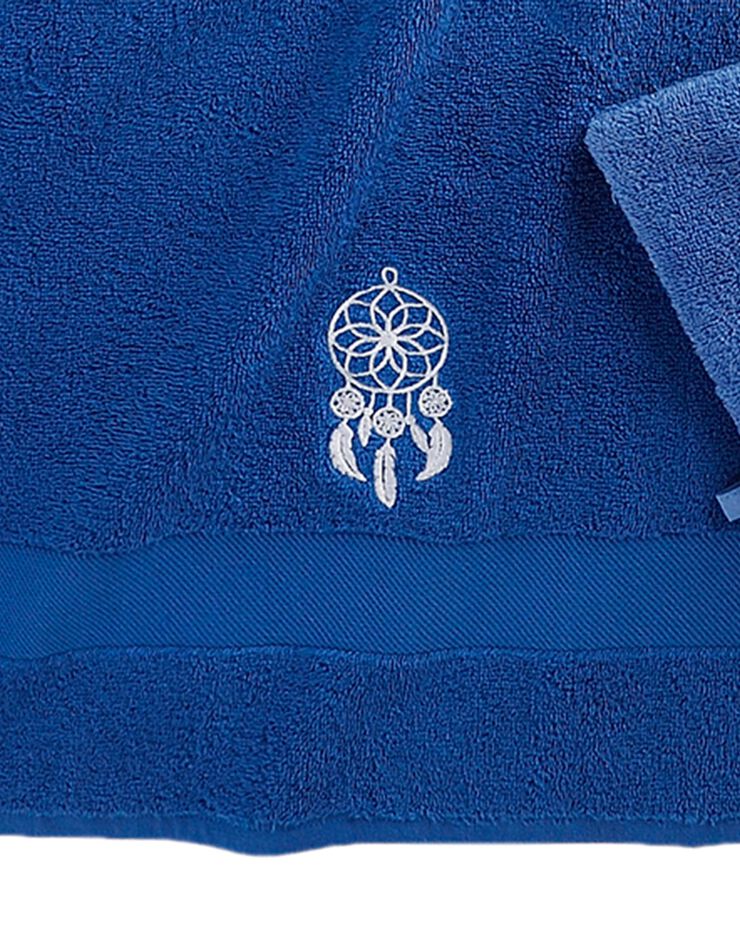 Éponge coton broderie attrape rêves - 420g/m² (bleu dur) Éponge coton broderie attrape rêves - 420g/m² (bleu dur)