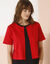 Gilet boutonné manches courtes, maille (rouge carmin)