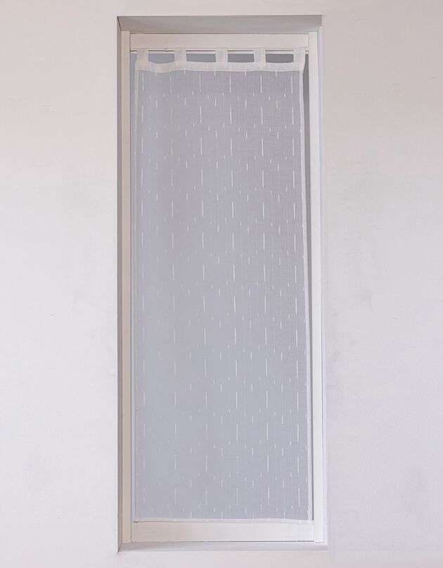 Vitrage droit fil satiné (blanc)