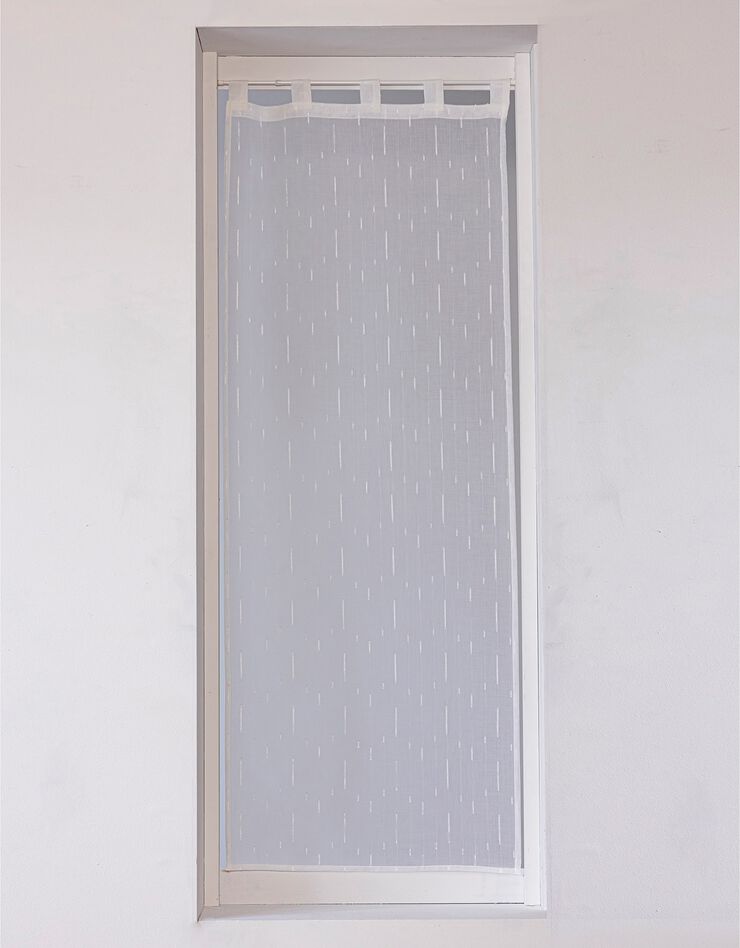 Vitrage droit fil satiné (blanc)