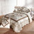 Couvre-lit patchwork imprimé fleurs (taupe)