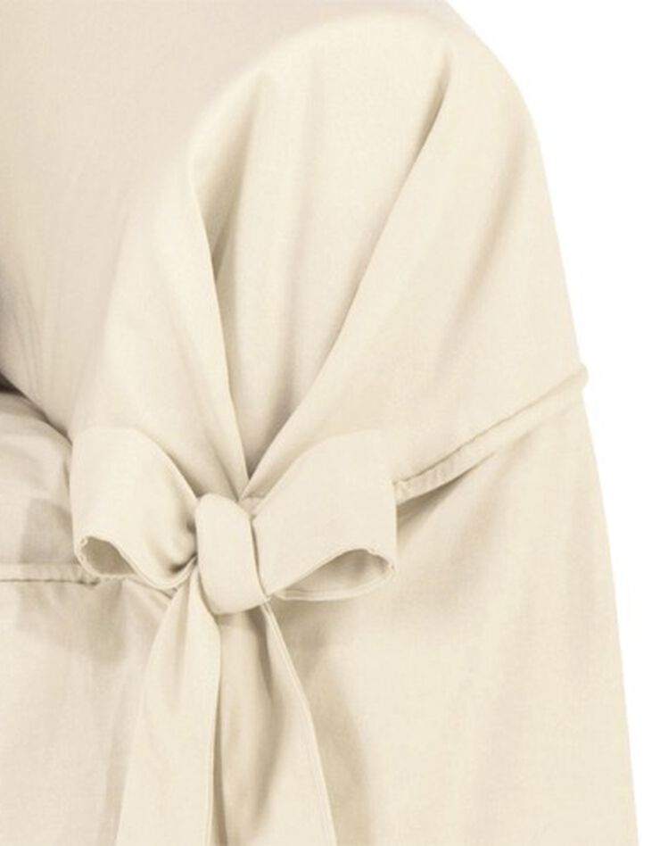 Housse bachette coton uni nouettes fauteuil canapés (écru)