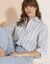 Chemise rayée base liquette, tissé teint (bleu ciel / bleu)