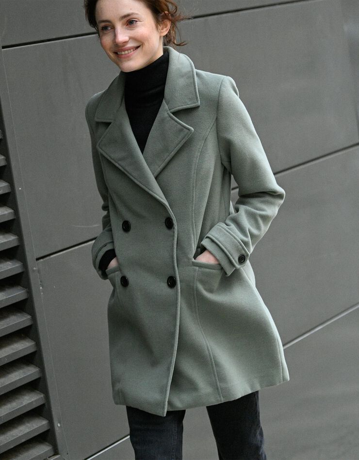 Manteau caban drap de laine (bronze) Manteau caban drap de laine (bronze)