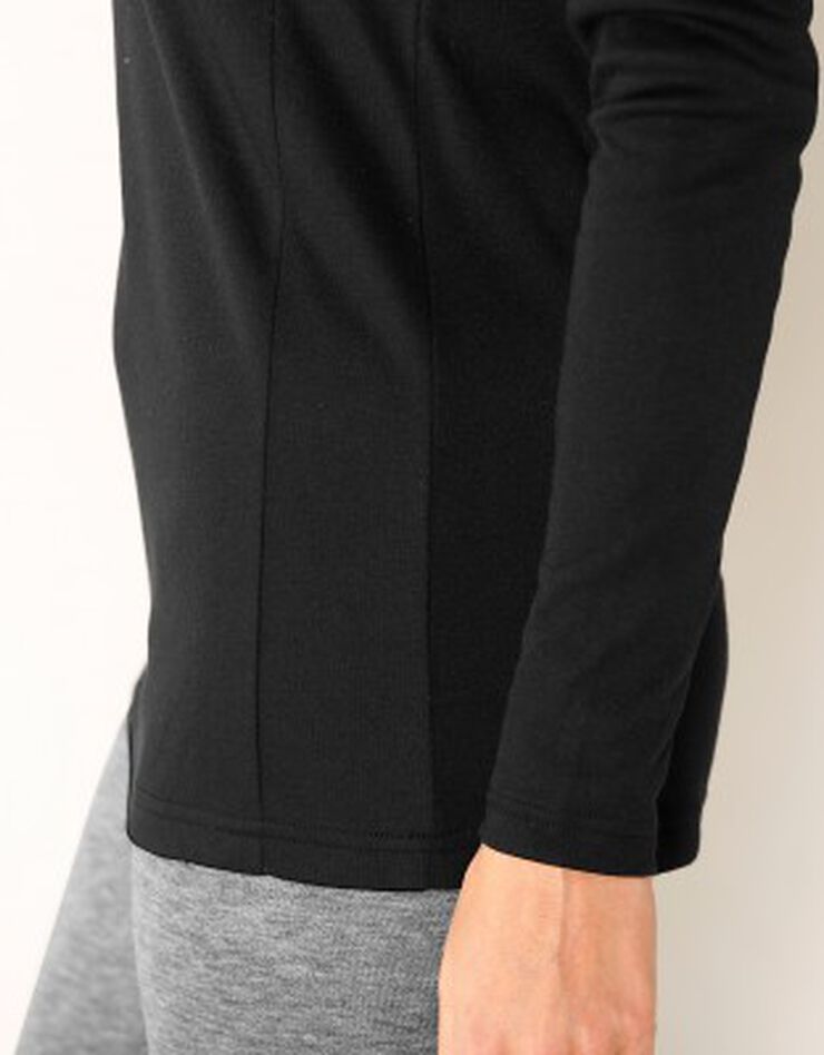 Tee-shirt thermique col montant - manches longues (noir)
