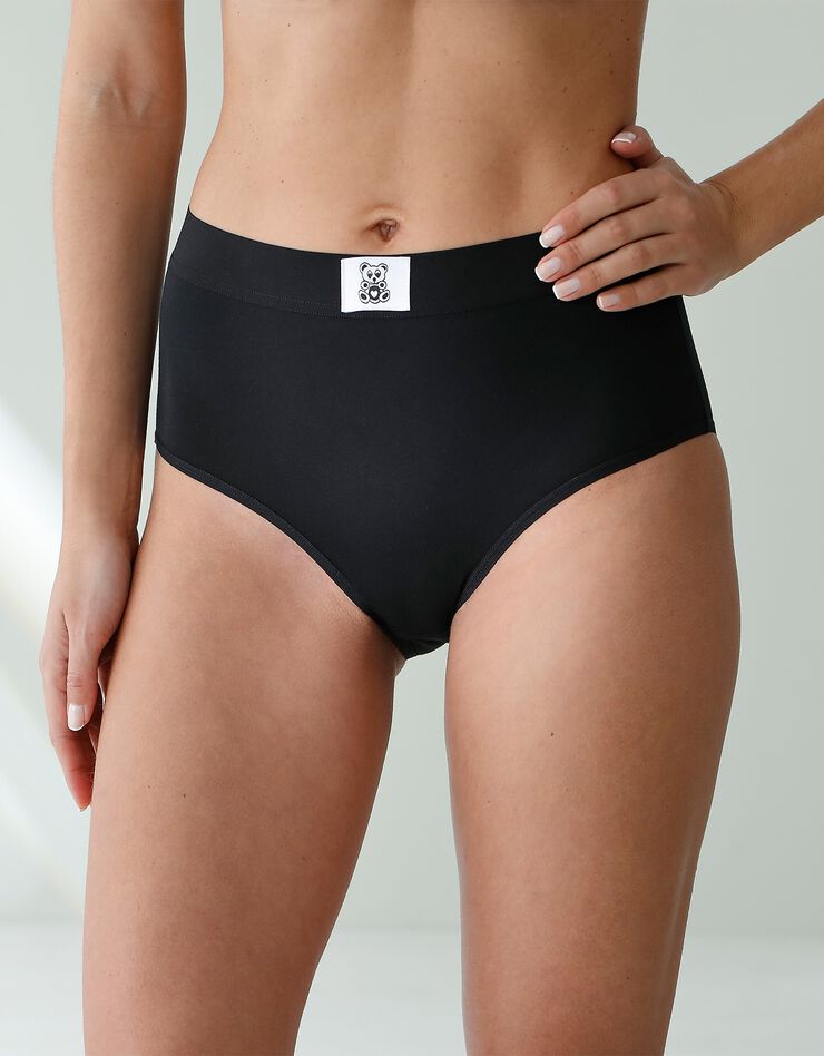 Culotte coton forme maxi "ourson" - lot de 10 (noir) Culotte coton forme maxi "ourson" - lot de 10 (noir)